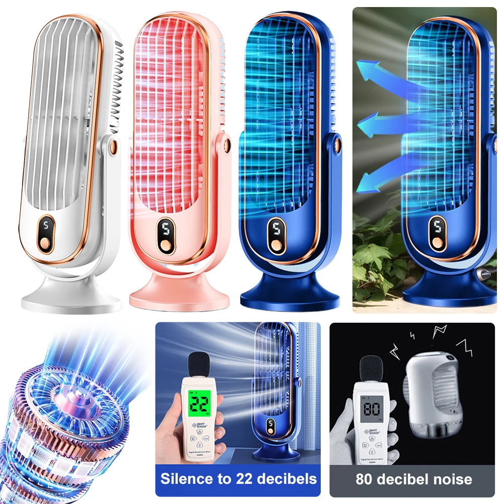 

Вентилятор воздушного охлаждения USB перезаряжаемый 1800 мАч настольный башенный вентилятор бесщеточный двигатель портативный настольный воздушный охладитель для общежития домашний офис