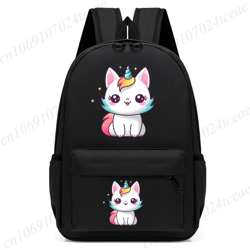 

Kawaii Caticorn Unicorn Cat Cartoon Kindergarten Backpack Rucksack Fashion Casual School Bags Travel Anime Children Kids Mochila
