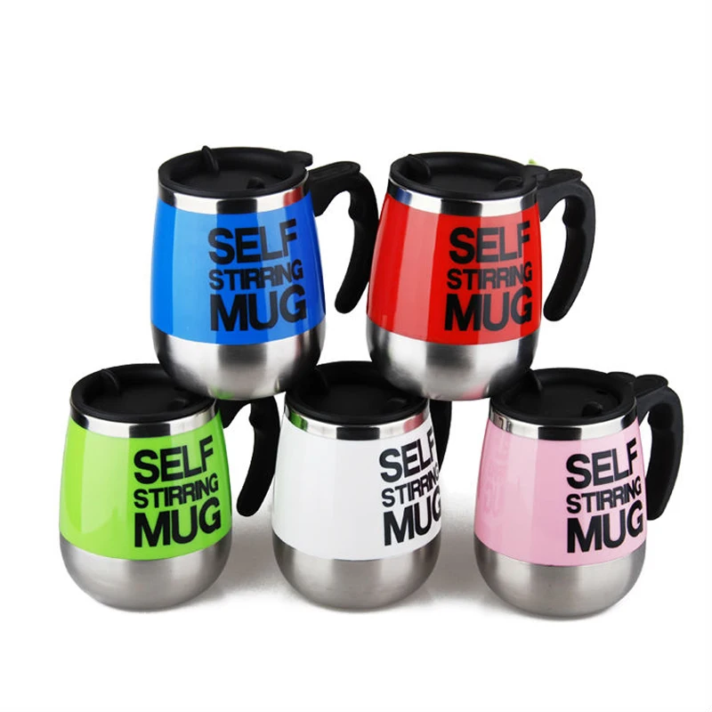 450ml Stainless Steel Self Stirring Mug Automatic Electric Mixing Cup Creative Milk Coffee Mug With Lid Fancy Drinking Cup Gift