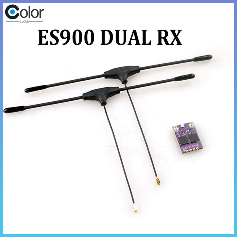 

Happymodel Es900 Dual Rx Elrs Diversity Receiver 915mhz / 868mhz Built-In Tcxo For Rc Airplane Fpv Long Range Drones Diy Parts