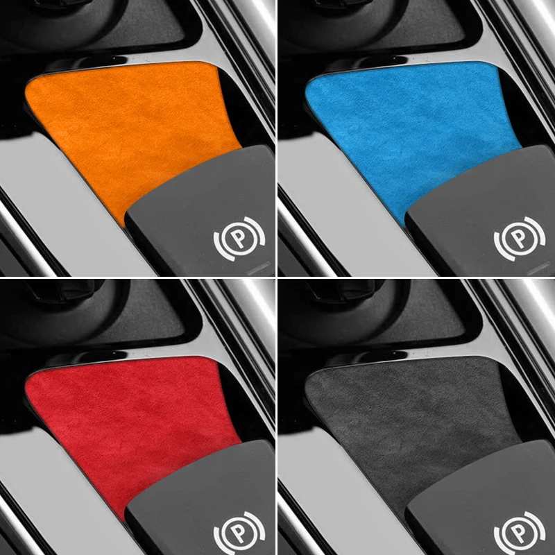 

Made of Alcantara For BMW X3 G01 G08 X4 G02 Handbrake Button Knob Decorative Trim Frame Sticker Car Interior Tuning Accessories