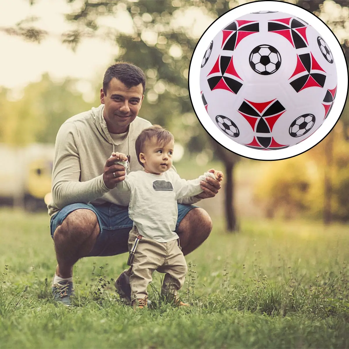 ของเล่นกีฬาสำหรับเด็ก 8.5 นิ้ว ลูกบอลพีวีซี ฟุตบอลชายหาด แบบเป่าลม สีแดง สำหรับเด็กเล็ก