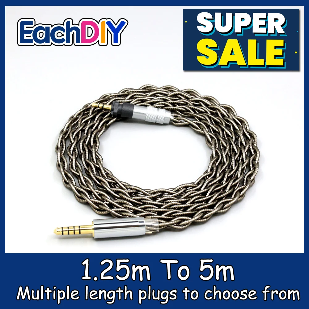 

99% Pure Silver Palladium Graphene Gold Earphone Cable For Shure SRH840 SRH940 SRH440 SRH750DJ Philips SHP9000 SHP8900 LN008695