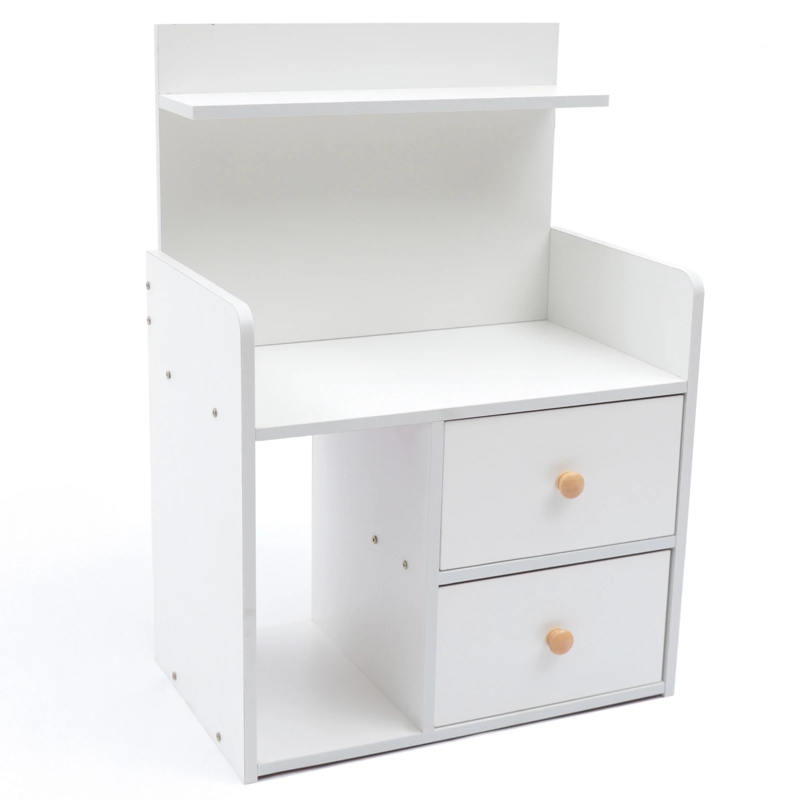 Mesita de noche con cajón, mesa auxiliar de sofá blanca, gabinete de almacenamiento para sala de estar, dormitorio o oficina