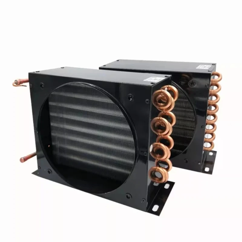 Freezer Refrigerator Condenser With Fan Copper Tube Condenser Air-cooled Aluminum Fin Square Radiator Evaporator 1PC