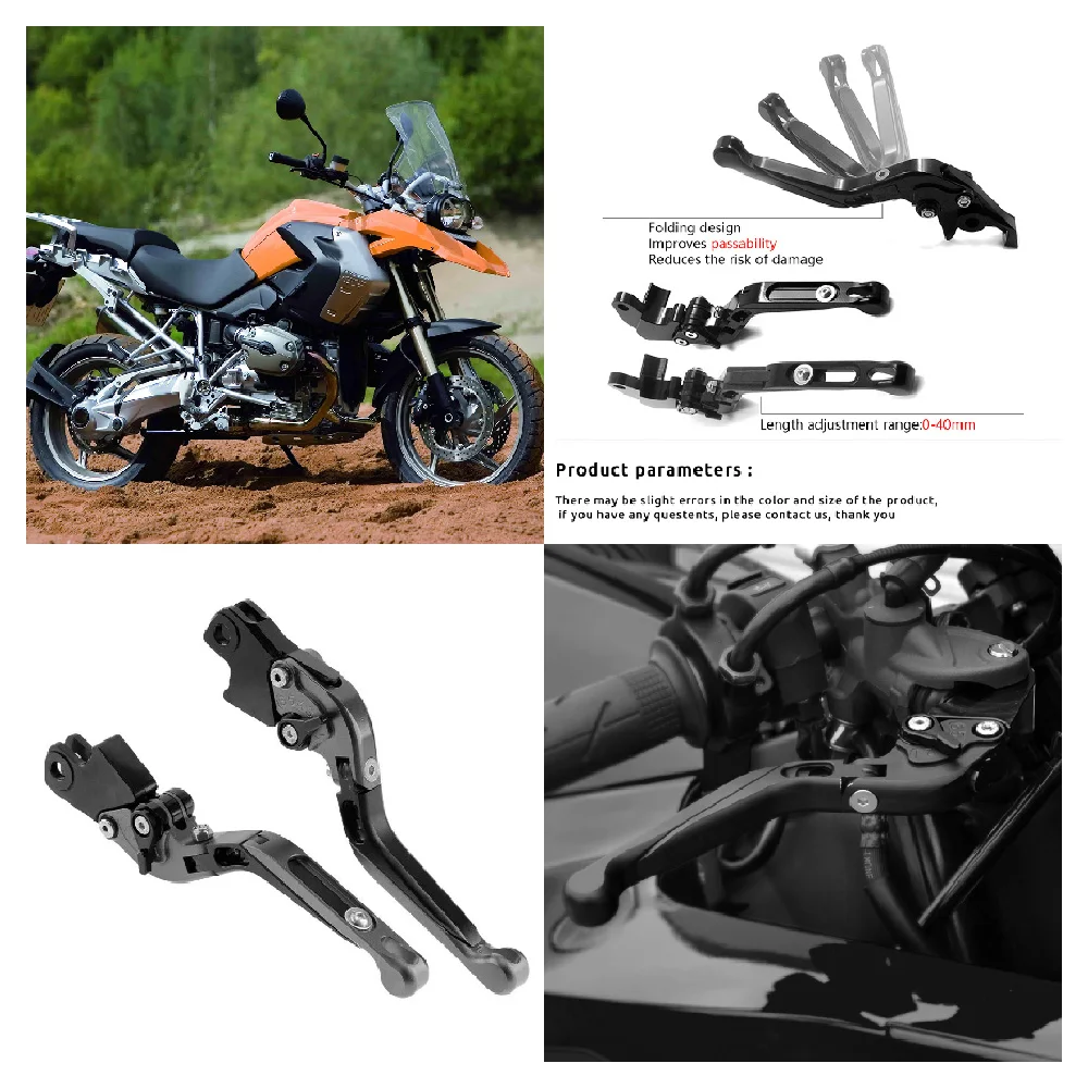 

Fits for BMW R1200R R1200RT R1200GS Adventure 2004-2013 Motorcycle Brake Clutch Lever Adjustable Folding Extendable Replace Bar