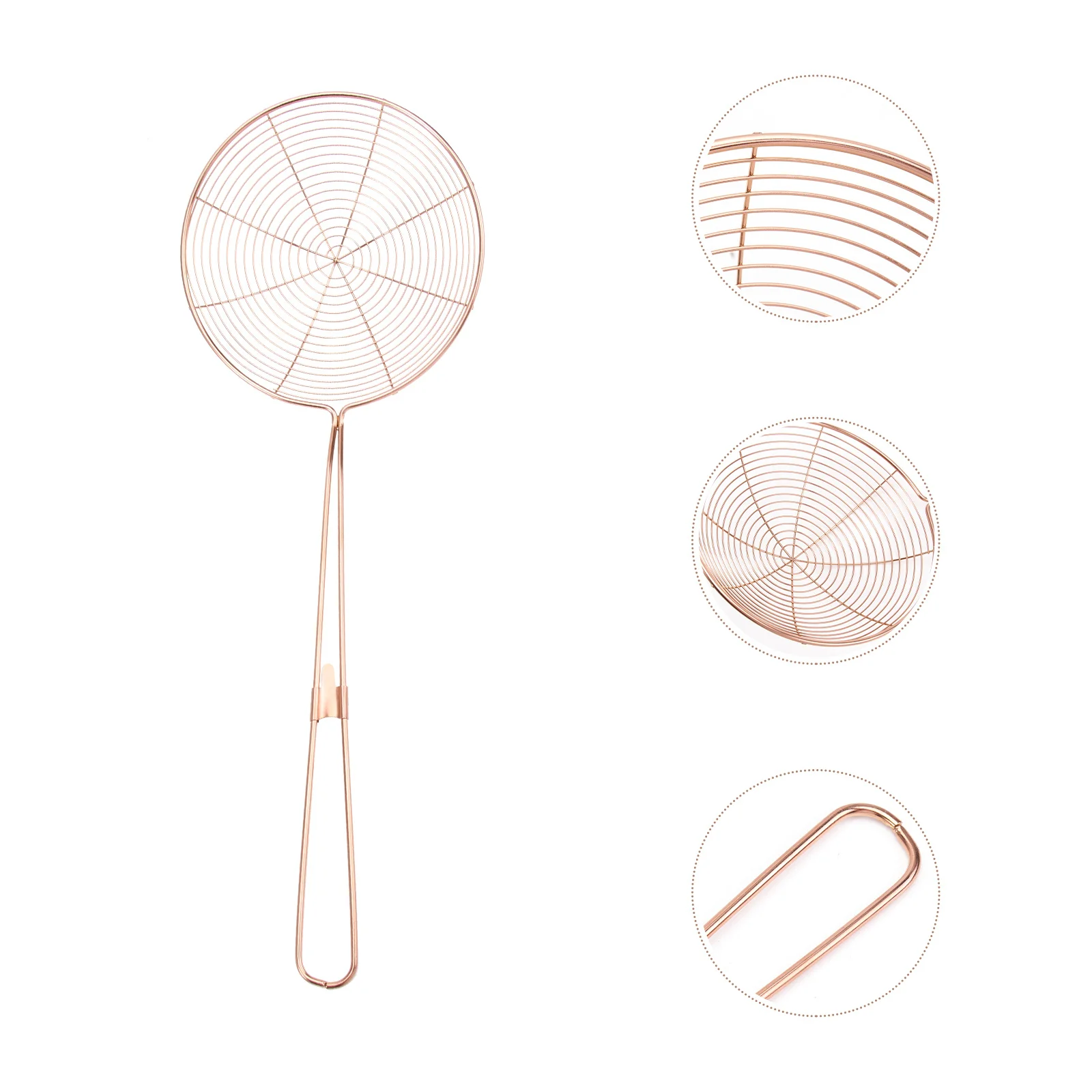 

1Pcs Stainless Steel Strainer Spoon Frying Oil Filter Mesh Colander Safe Cooking Draining Tool for Pasta French Fries Hot Pot