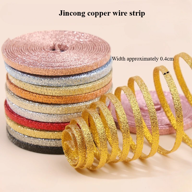0.4Cm golden onion copper wire strip DIY handmade three-dimensional pattern disc decorative button clothing accessories