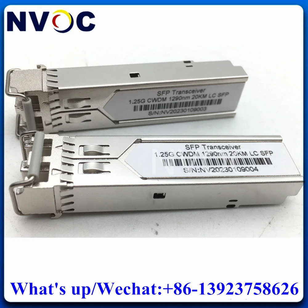 2 sztuk 1.25G Duplex LC 1270nm 1290nm 1310nm 1350nm 1370nm 1390nm 1410nm 1430nm 1450nm 1470nm 20KM DOM CWDM moduł SFP Cisco