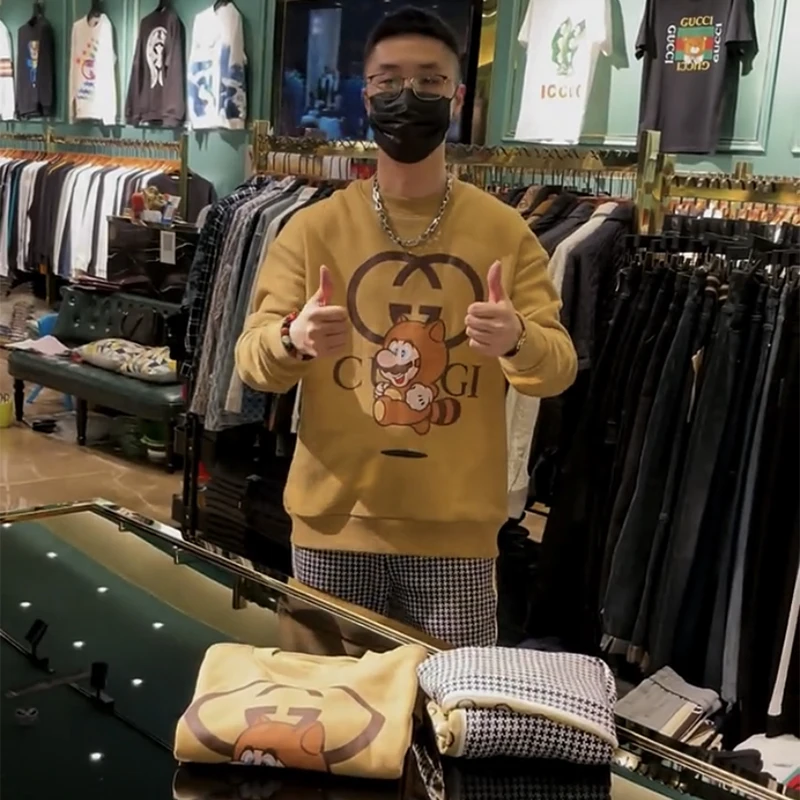 

Модная утепленная мужская толстовка с длинными рукавами, теплая, осенне-зимняя, высококачественная, европейского стиля, с круглым вырезом, с принтом, из смесового хлопка и полиэстера