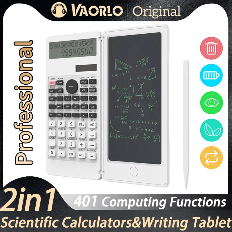 

401 Computing Functions Solar Scientific Calculator Foldable Professional Calculators With 6 Inch Writing Tablet PK 991MS 991ES