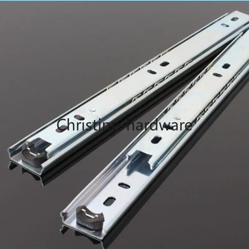

27mm Wide Two Section Track Ball Silent Drawer Slide Computer Desk Keyboard Slide 42mm Wide Three Section Drawer Slide Hardware
