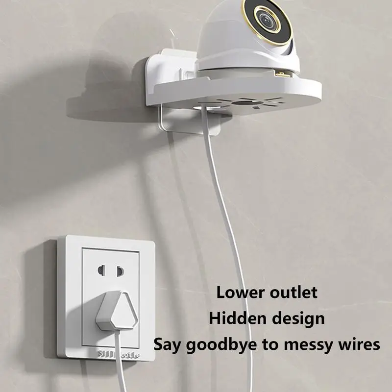 Stanzfreie Sicherheitsüberwachungskameraständer Neue spurlose Wandhalterung für zu Hause Selbstklebender bohrfreier Fixierer 1 Stück