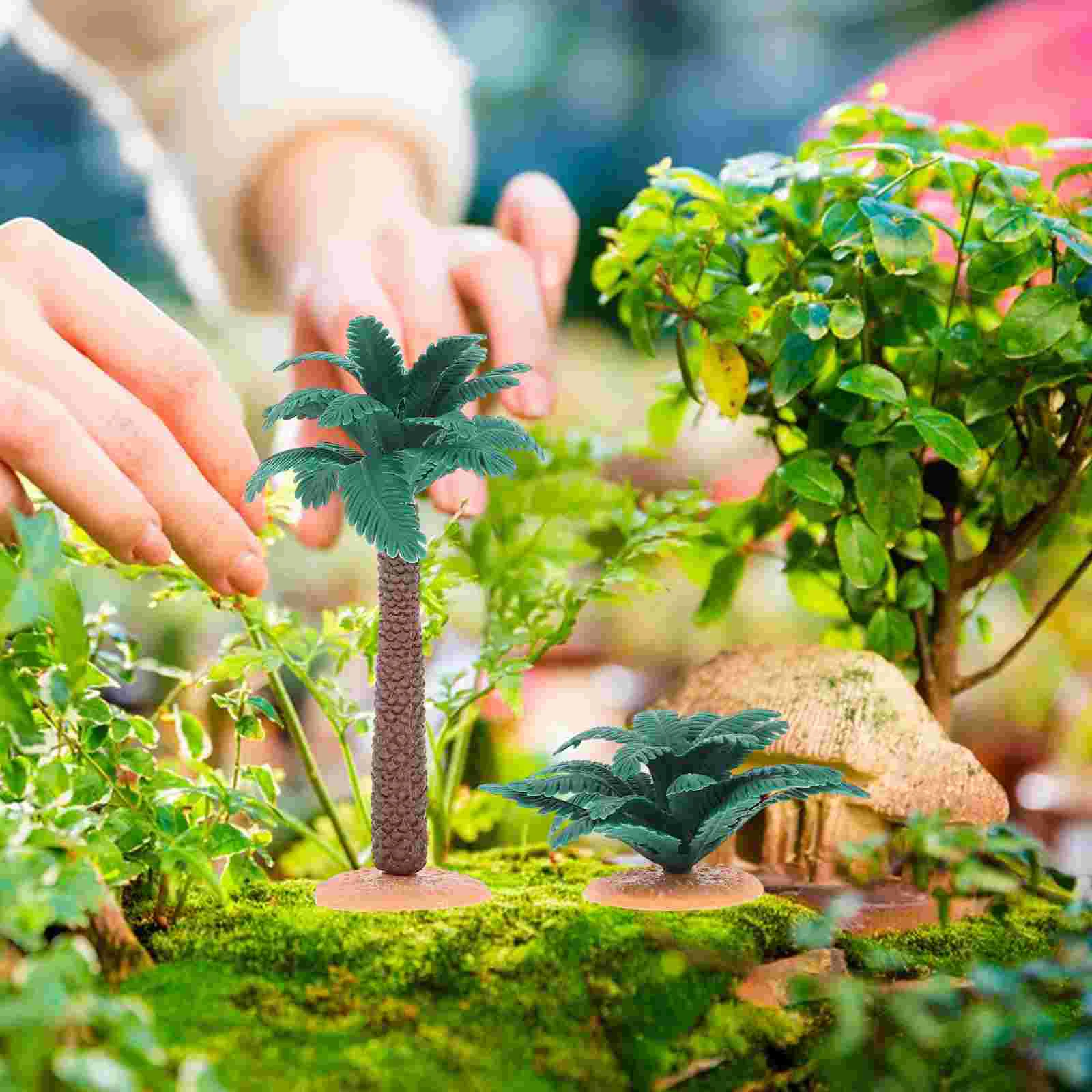 3 peças modelo de cena de planta micro paisagem árvores simulação artificial plantas falsas