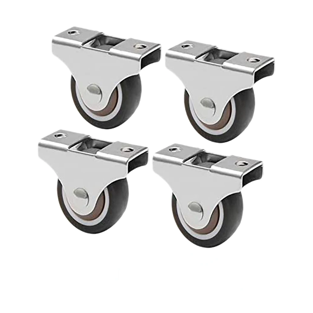 4 Pcs Mini Casters Furniture Casters Small 25mm Fixed Casters Directional Movable Casters Movable Casters for Furniture