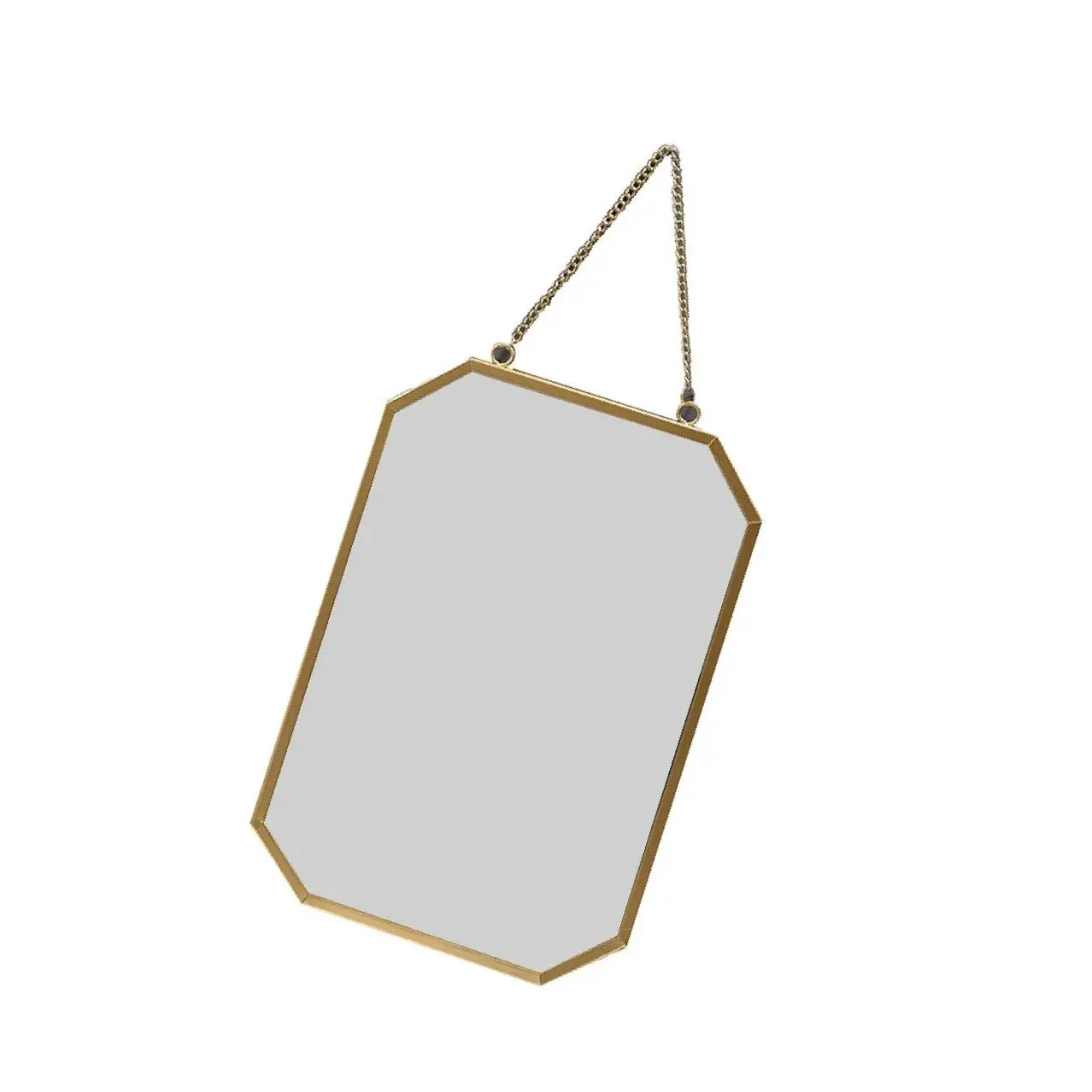 

Косметическое зеркало, настенное железное маленькое золотое зеркало для макияжа 10,6x7,1 дюйма