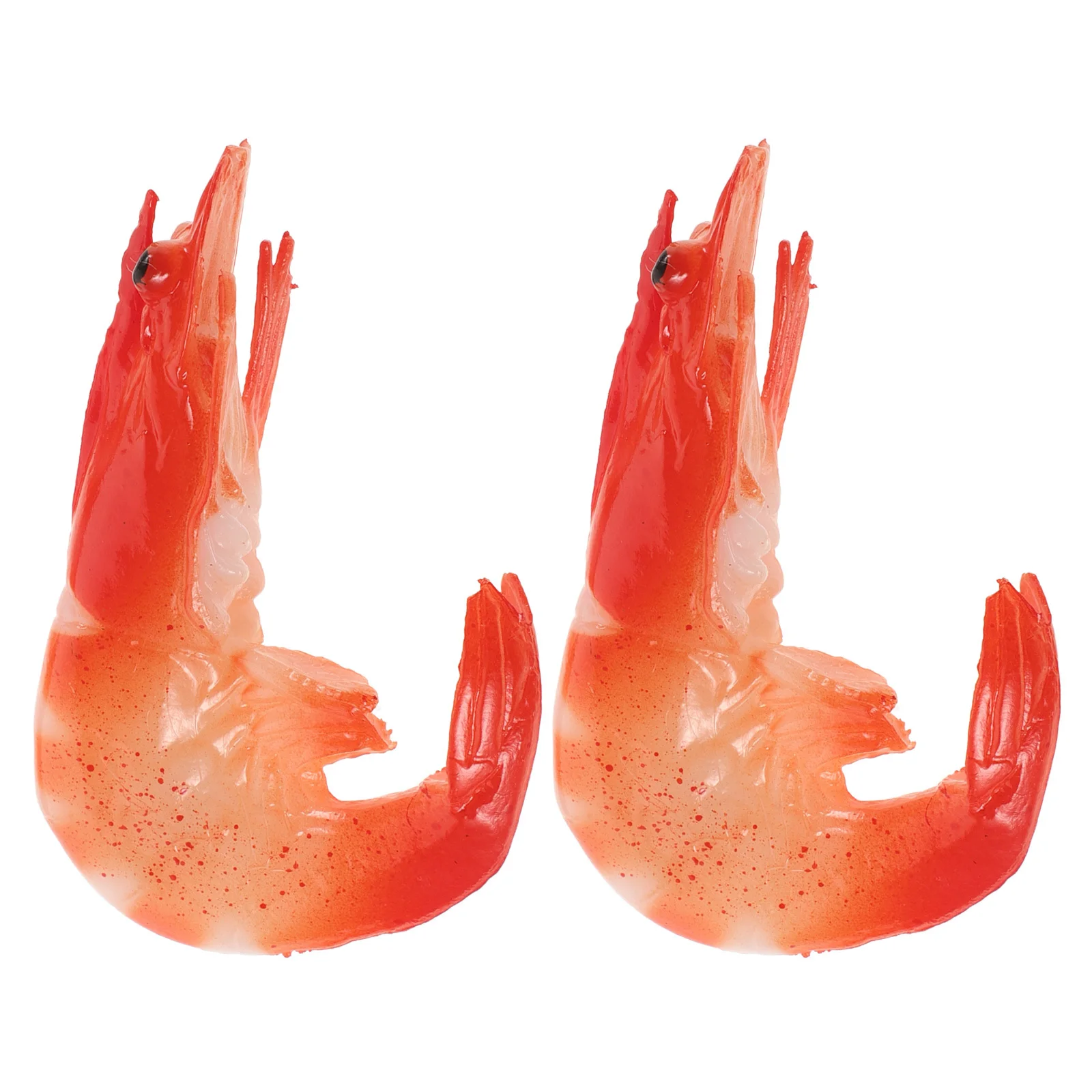 แม่เหล็กติดตู้เย็นลายกุ้ง 2 ชิ้น ของตกแต่งรูปทรงอาหาร สติ๊กเกอร์ติดตู้เย็น ของตกแต่งครัวเรือน แม่เหล็กติดตู้เย็น