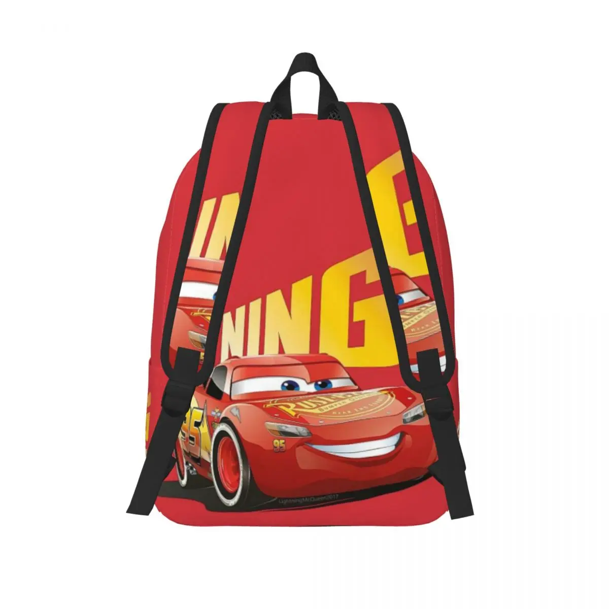 Custom Lighting McQueen Canvas Backpack for Girls Boys Cars School College Travel Bags Women Men Bookbag Fits 15 Inch Laptop