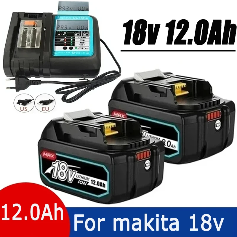 

100% Оригинальный Makita 12Ah/8Ah/6Ah для Makita 18V аккумулятор BL1830B BL1850B BL1850 BL1840 BL1860 BL1815 сменный литиевый аккумулятор