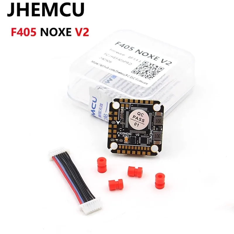 

JHEMCU F405 NOXE 40A Стек контроллера полета с ESC Baro OSD BlackBox 5V 10V BEC 3-6S 20X20mm для FPV Freestyle Rc DIY Запчасти
