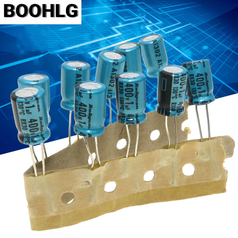 10PCS 1UF 400V Capacitor 400V 1UF 8X12 RX30 High Temperature Resistance 130 Degrees