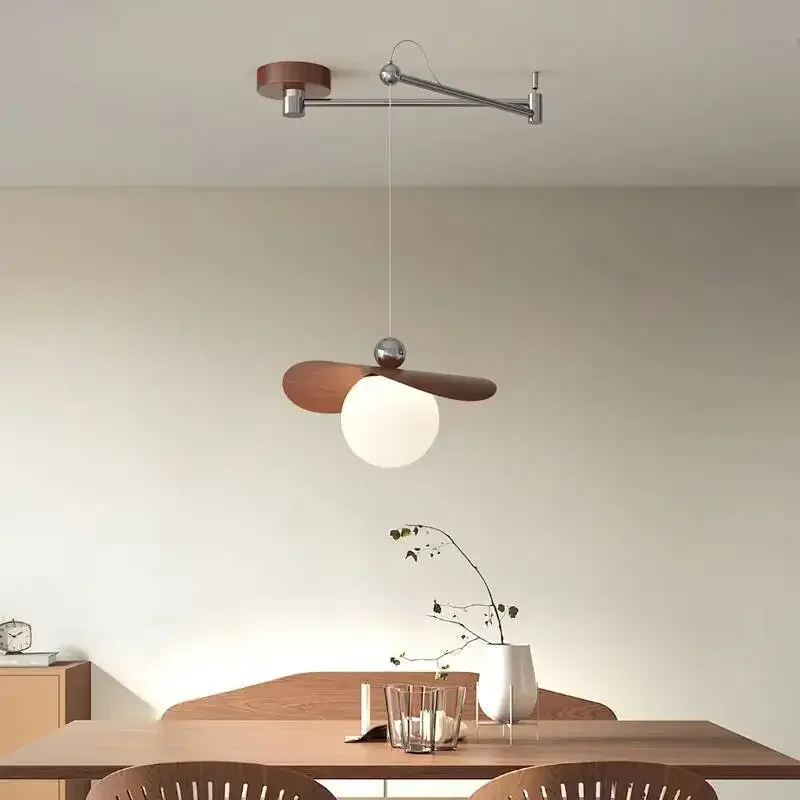 TechHPDisplaceable Dining Room Led Lights Cream Style Dining Table Minimalist Creative Swing Arm