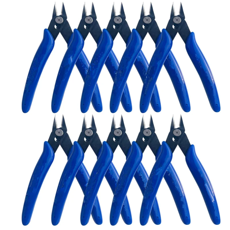 1-10 Uds 170 cortador de alambre alicates de corte abrazadera DIY alicates diagonales electrónicos cortador de alambre de corte lateral pinzas herramientas de mano
