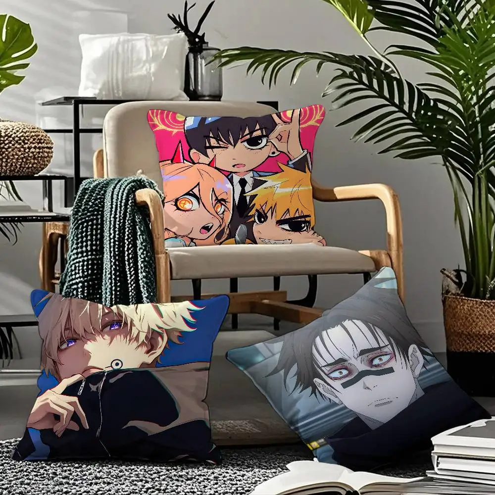 

Anime J-j-Jujutsu K-k-Kaisen Pillow Case Comfort Sofa Bed Silky Elegant Invisible Zipper Custom Decorative Cushion Cover