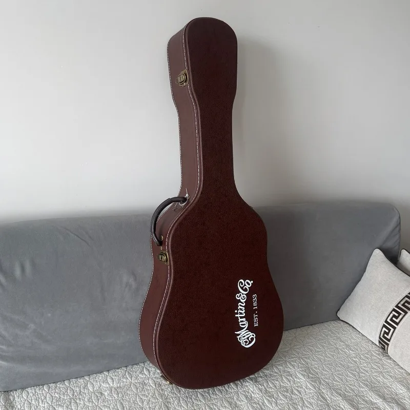 41-inch Hard Acoustic Guitar Case High-quality Vintage Brown Portable Durable Folk Guitar Box Musical Instrument Accessories - view 2