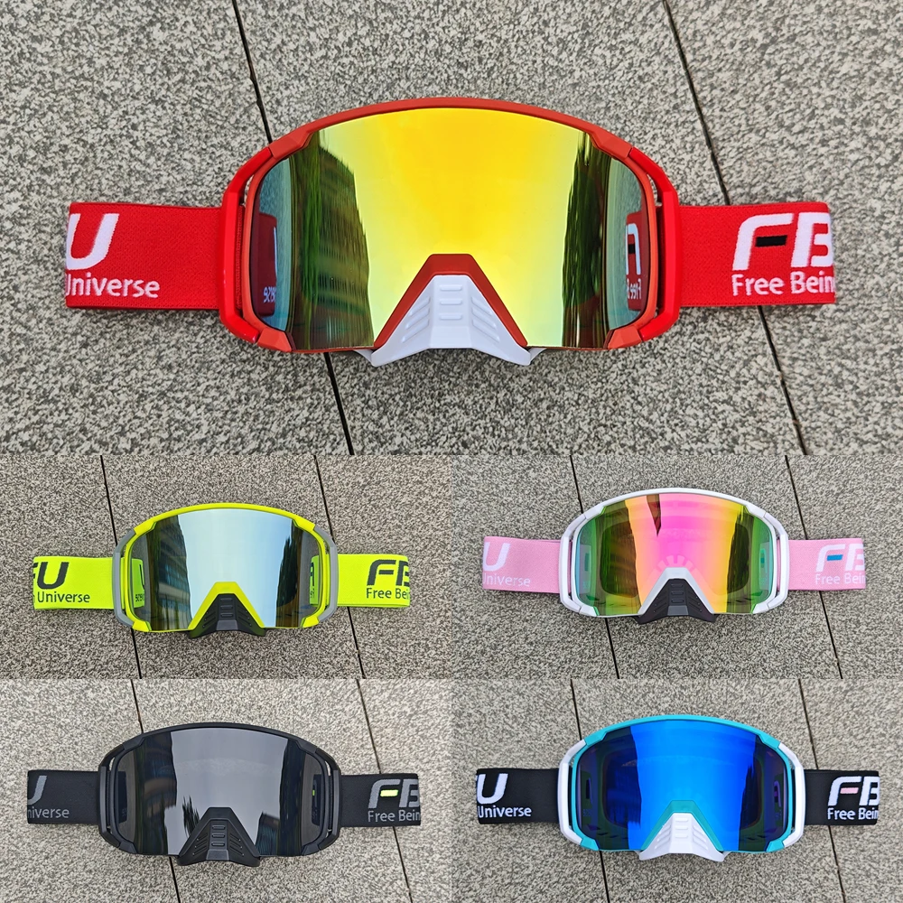 

Fashion FBFU Ski Goggles UV Protection Snowboard Over Glasses Winter Snow Sports for Women Men Adult Youth