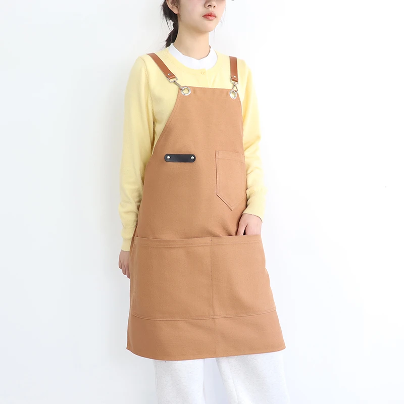 

Waterproof Thickened Canvas Apron Multi-Functional Pocket for Woodworker Electrician Repairman Barber Durable Overall Apron