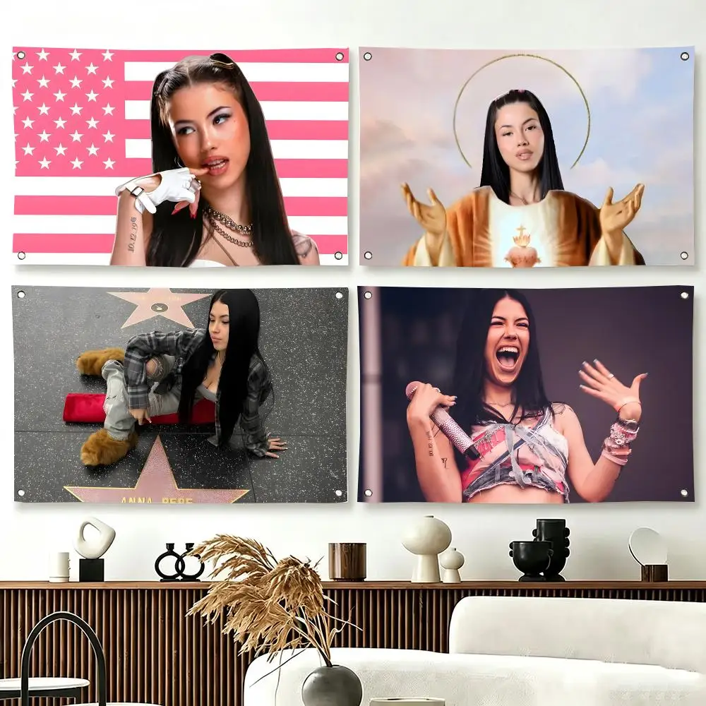 Singer Anna pepe Flags  For Living Room Home Dorm Decor Wall Outdoor Camping Party Banner Gifts