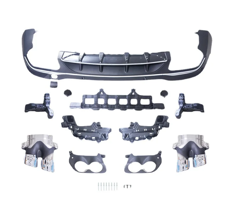 

Cc car New GLC Upgrade GLC63 GLC43 Rear Bumper Kit GLC Rear Diffuser Bumper Lip with Exhaust Pipe for GLC