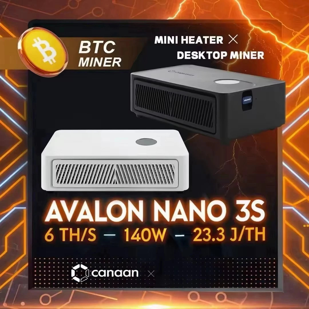 آلة صغيرة جديدة من Bitcoins Avalon Nano 3S 6TH/S مع آلة تعدين PSU cryptos BTC ضمان 180 يومًا