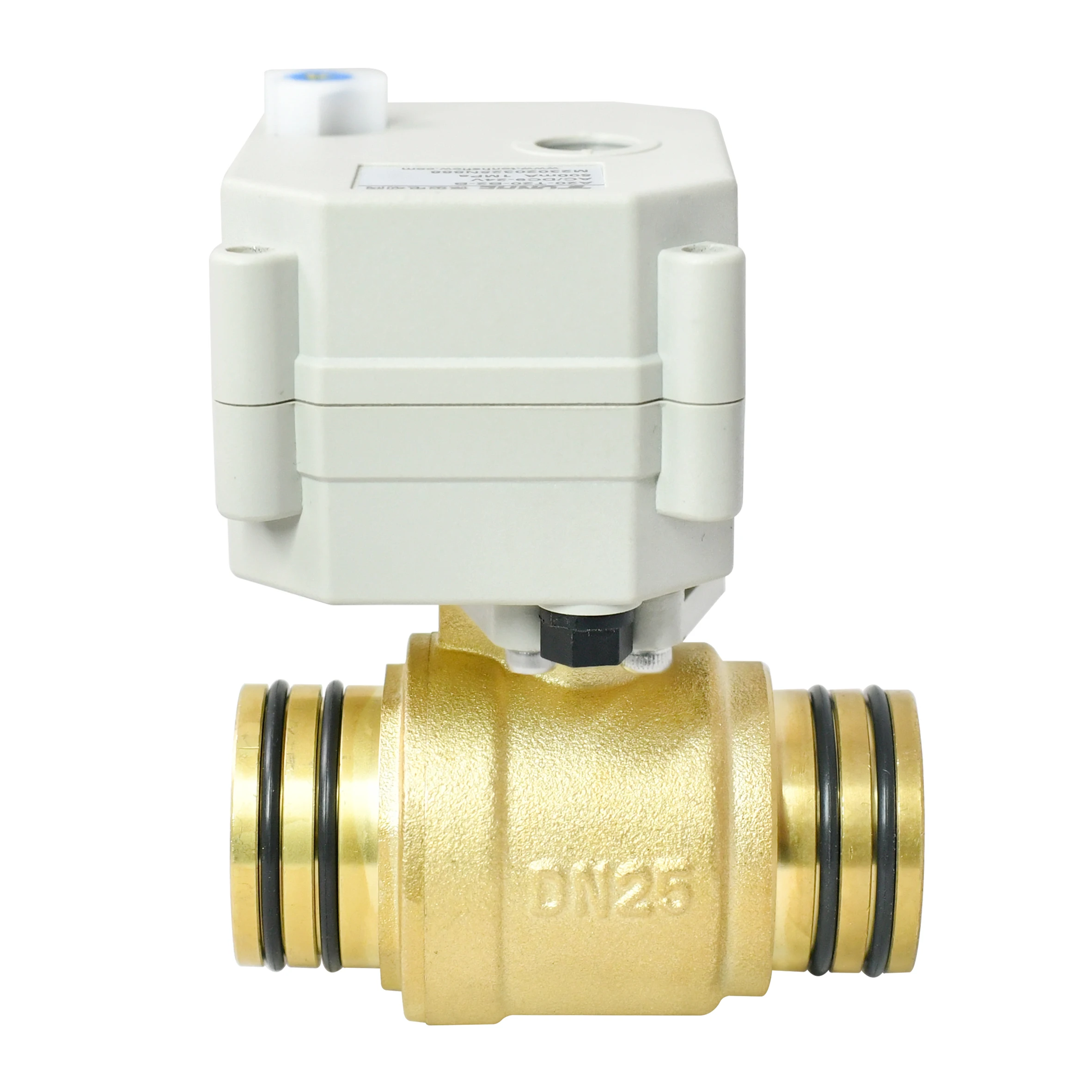 DN25 Brass No Thread Motorized Ball Valve CR202 Normally Closed DC9-24v Electric Ball Valve
