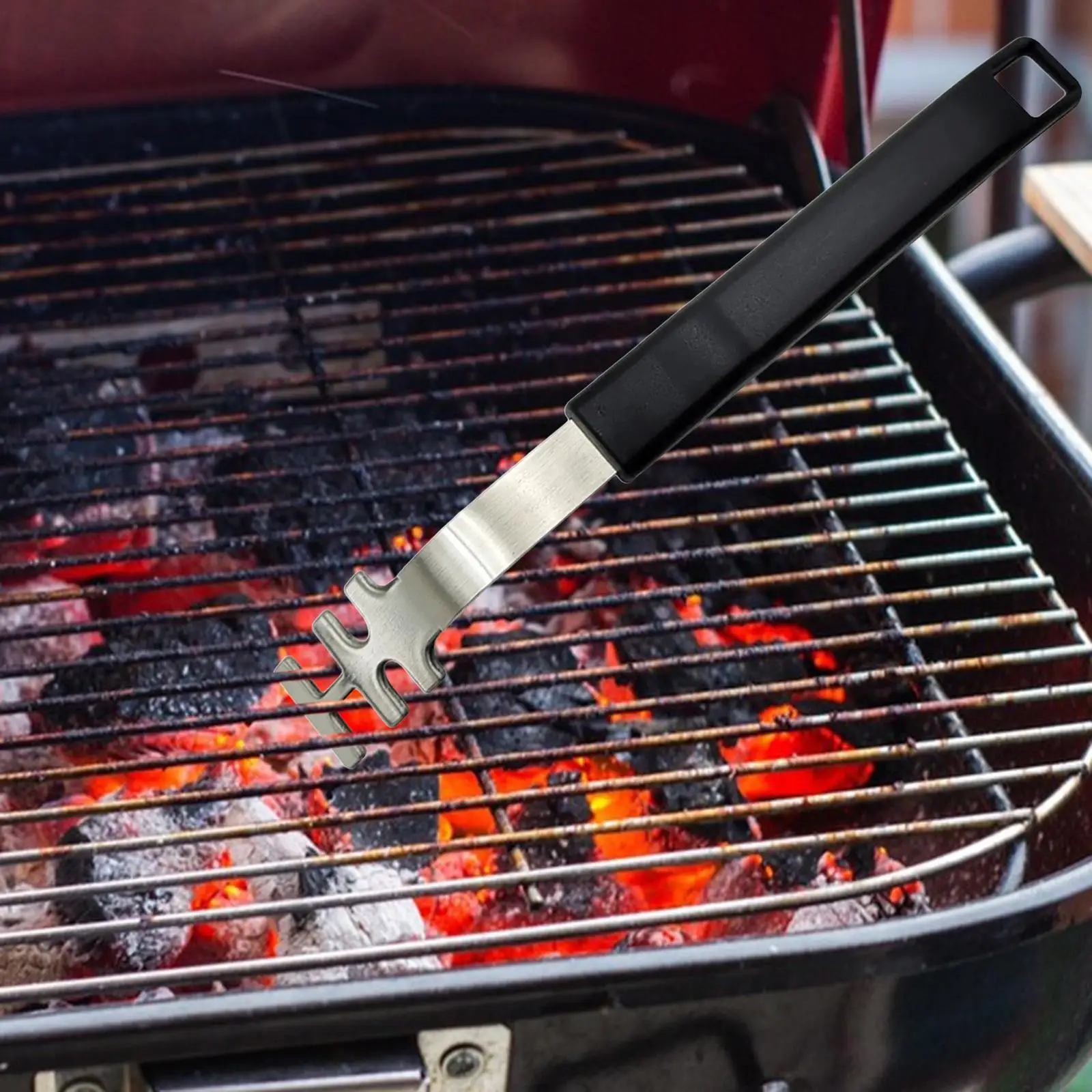 

Устойчивая к ожогу решетка-подъемник длинная ручка термостойкая посуда многофункциональные инструменты для барбекю для кухни сада дома гриля улицы