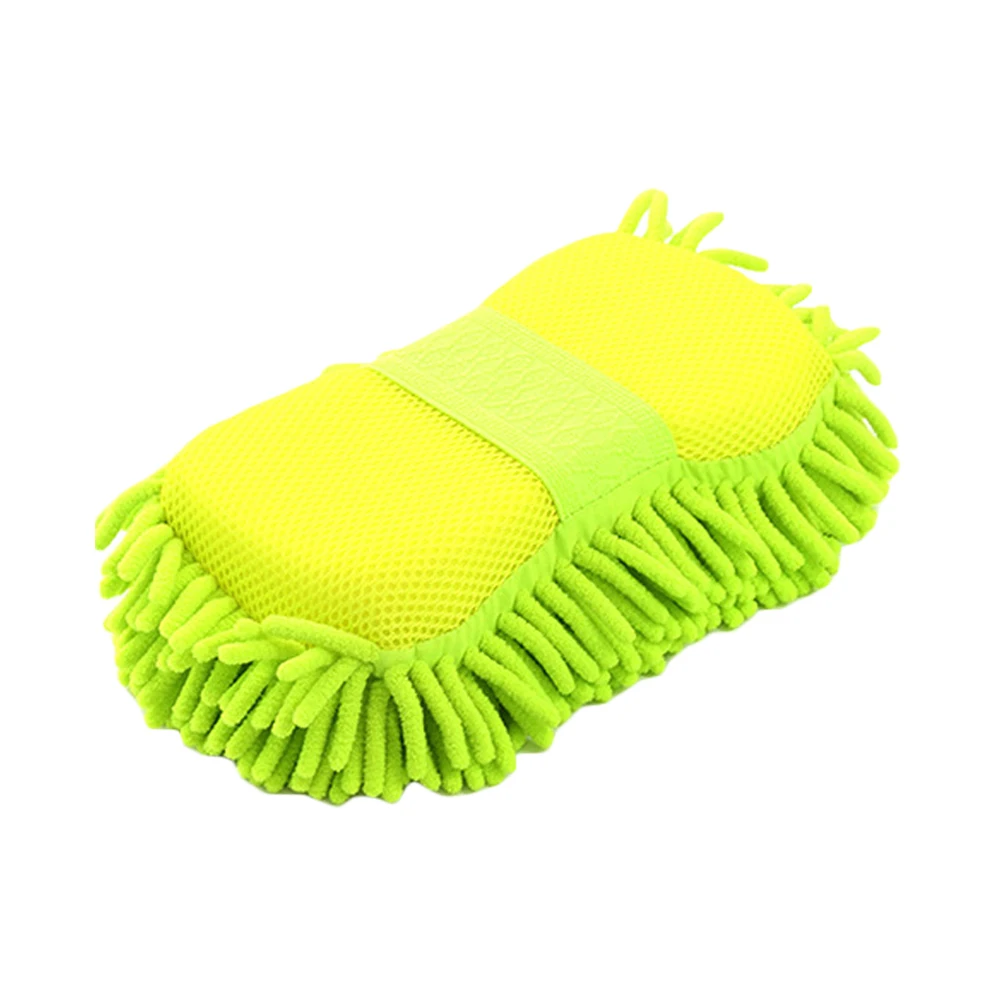 

Blue Microfiber Wash Gloves Chenille Car Wash Sponge Care Washing Brush Pad Cleaning Tool Detailing Brush Car Cleaning Tool