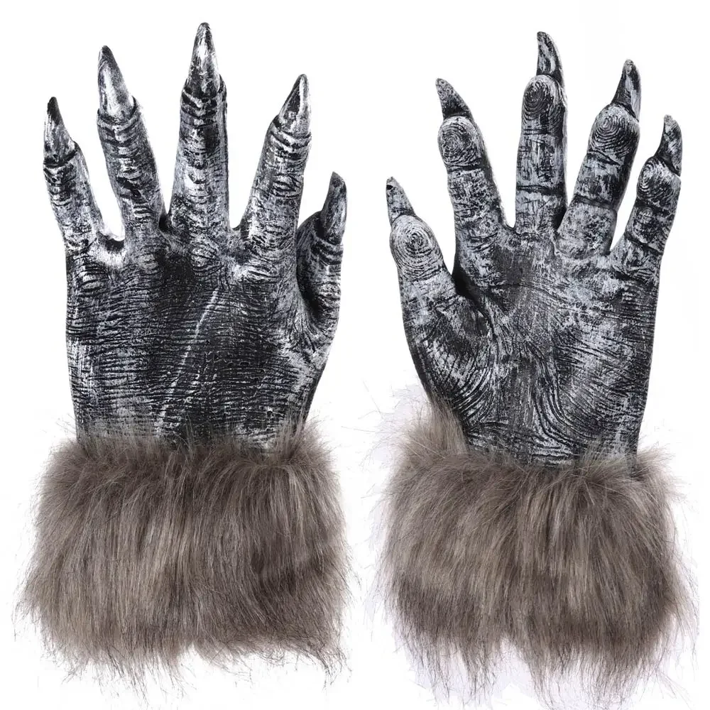 Horror Werwolf Handschuhe Krallen Tier Wolf Bühne Cosplay Fantasy Kostüm Zubehör Männer Rollenspiel Fantasia Requisiten Party Dekor