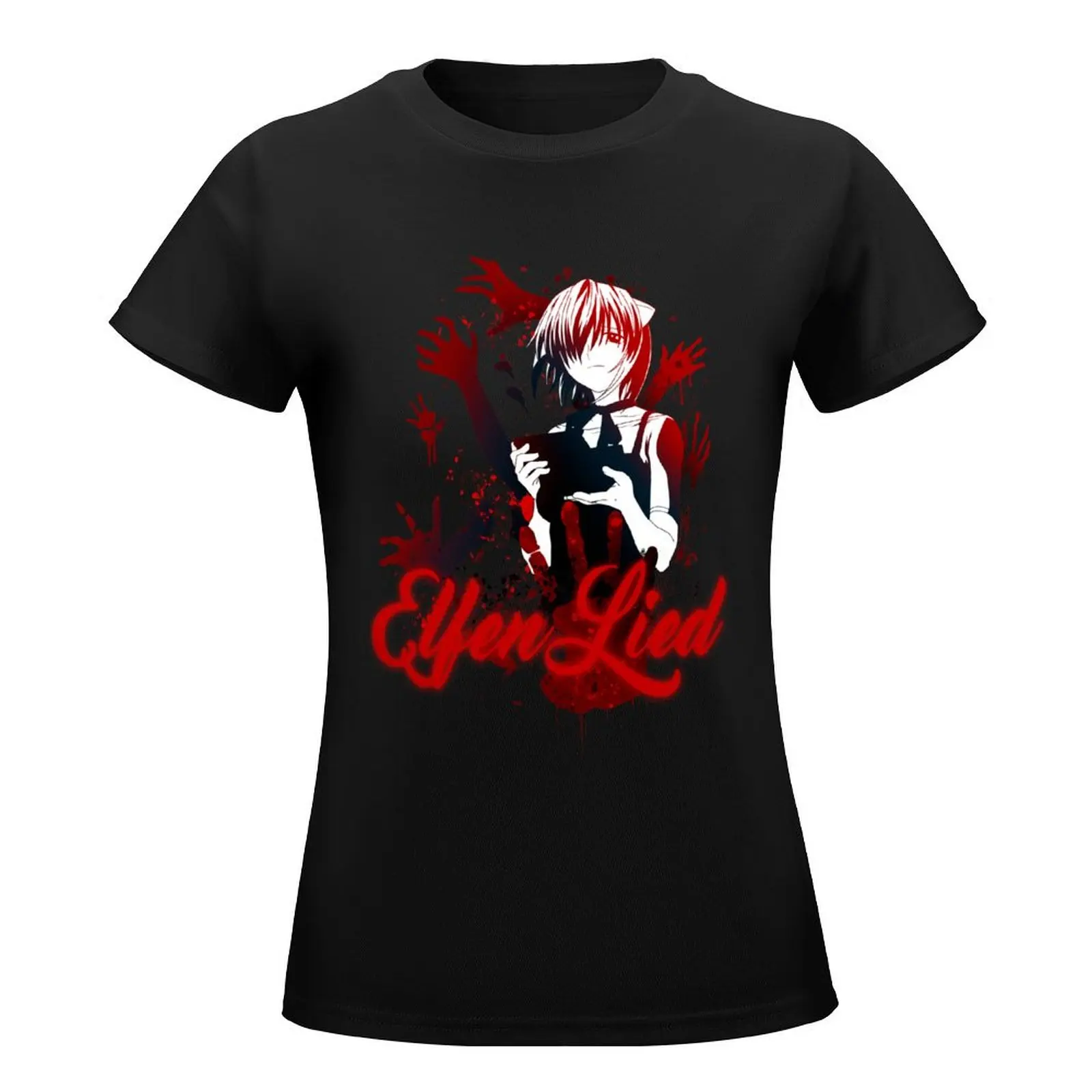 Elfen Lied T-Shirt quick drying summer top vintage clothes t-shirt dress for Women plus size sexy