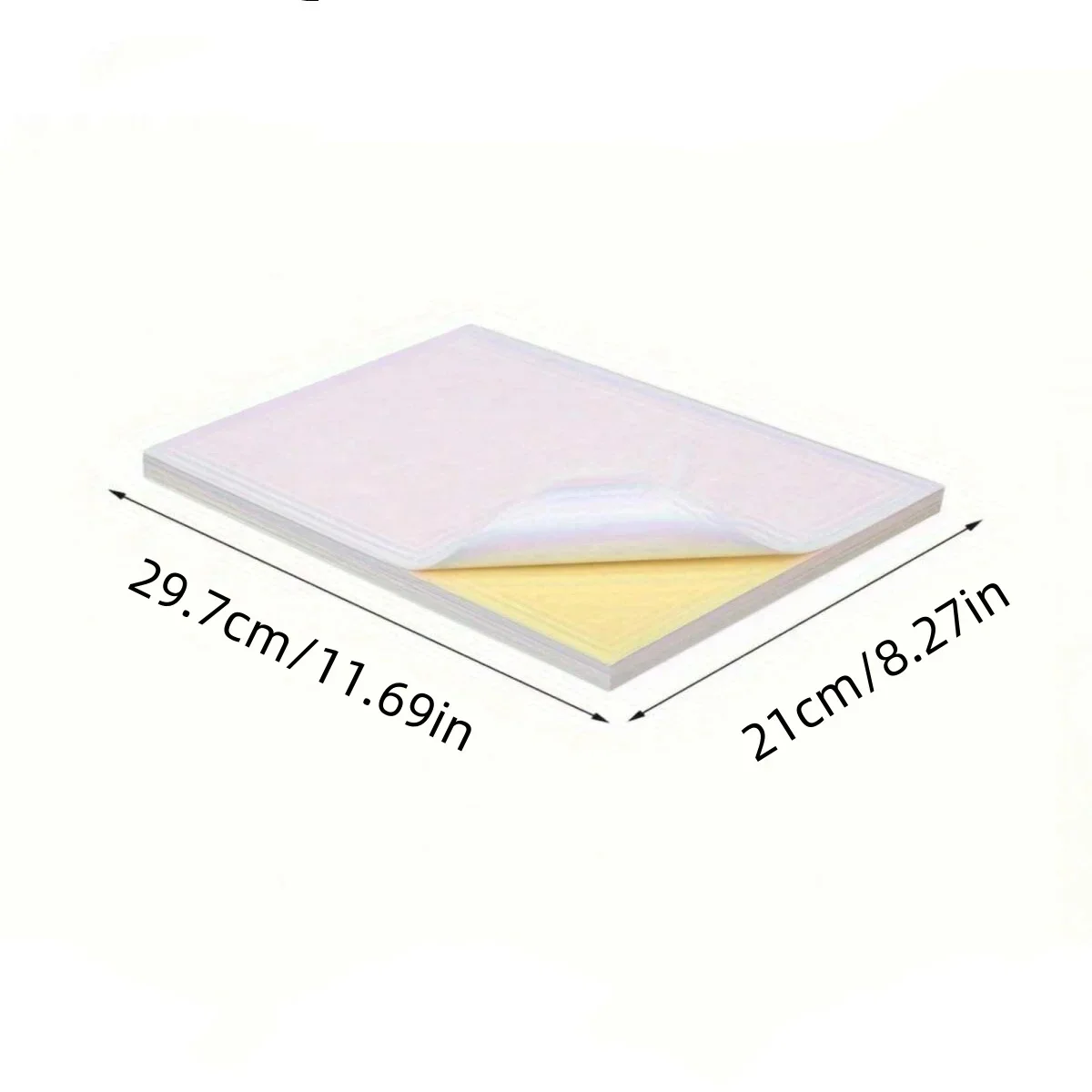 10pcs A4 Self-Adhesive Label Paper Printable, Suitable for Inkjet Printer and Laser Printer, Bright White, Quick-Drying, Sticker
