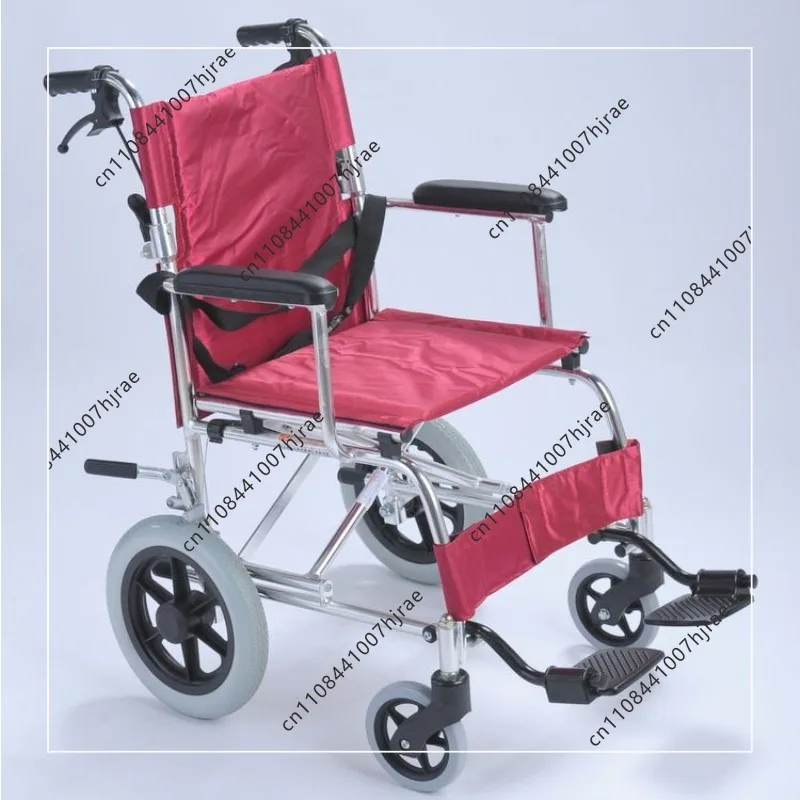 FS805L Aluminum Alloy Wheelchair Lightweight Folding Manual Travel Mobility Aid for Elderly