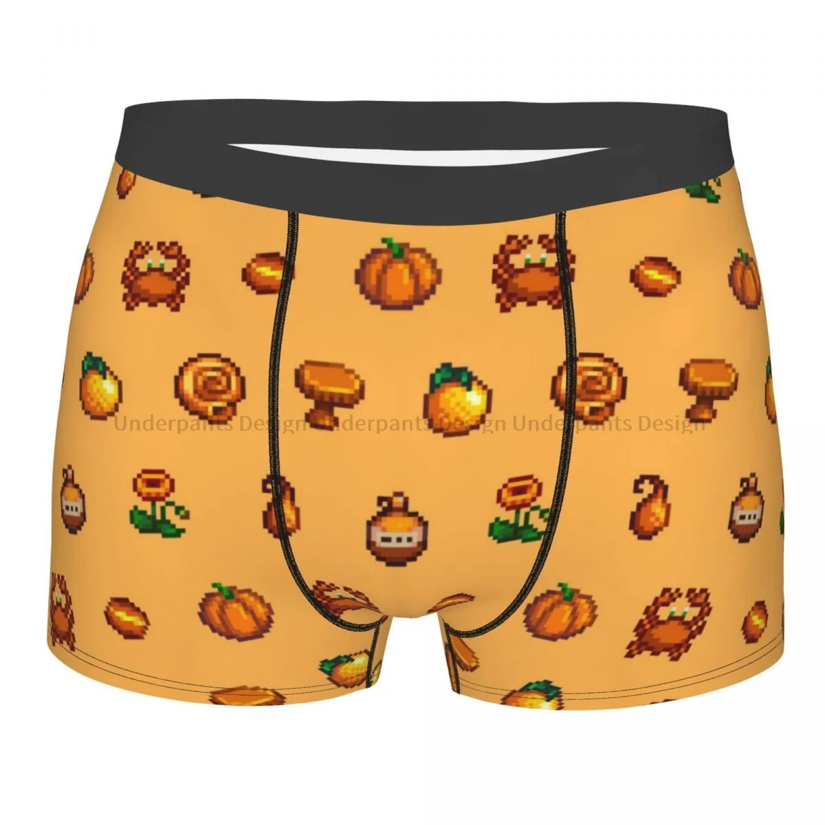 Stardew Valley Leah Role Playing Game Orange Underpants Homme Panties Male Underwear Comfortable Shorts Boxer Briefs