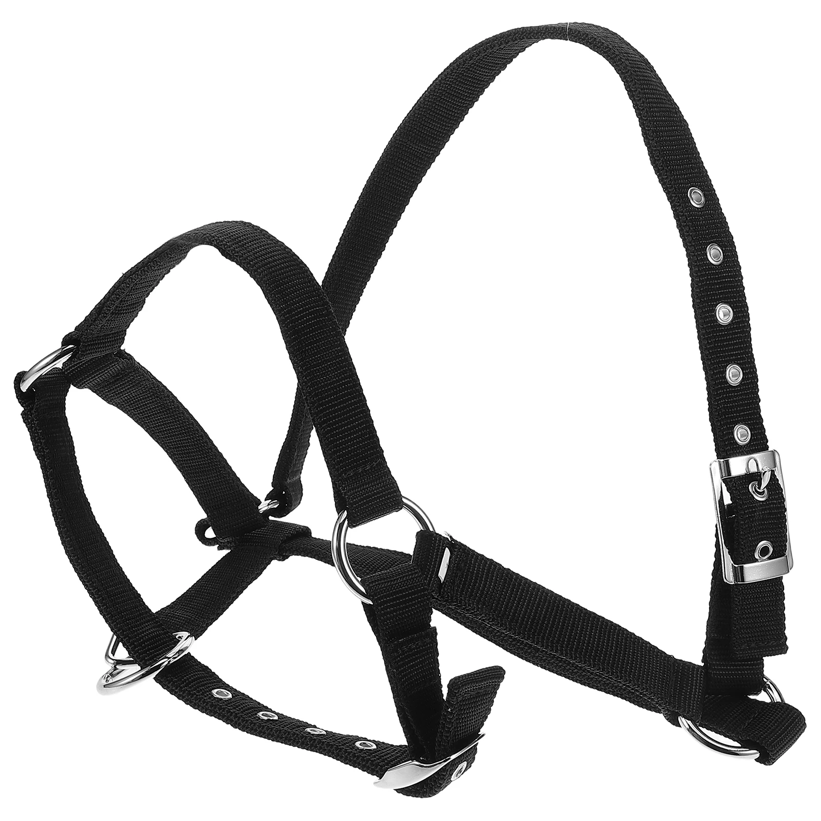 

Durable Nylon Horse Halter Rope Set Equestrian Training Tools Adjustable Padded Breakaway Safety Feature Cattle Sheep