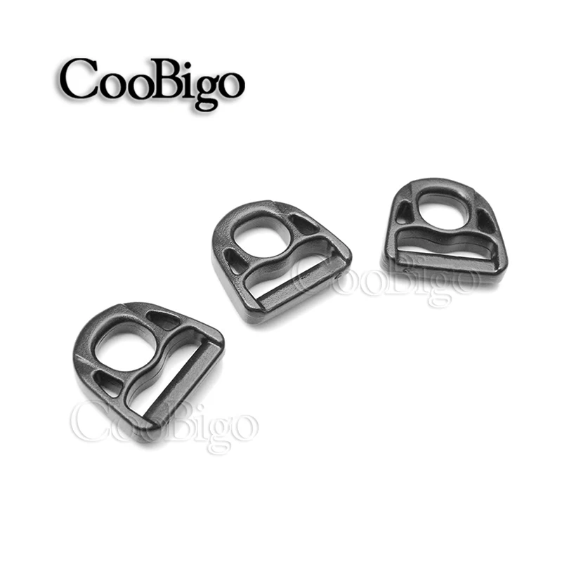 5pcs Outdoor Tactical Backpack Durable D-Ring Buckle Multiuse Plastic for Hooks Strap Webbing 13mm~50mm