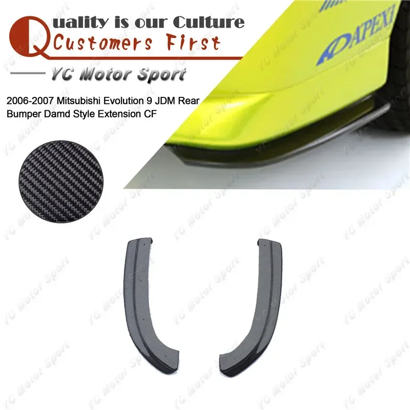 Car Accessories Carbon Fiber Damd Style Extensions Fit For 2006-2007 Evolution 9 EVO 9 JDM Rear Bumper Extension