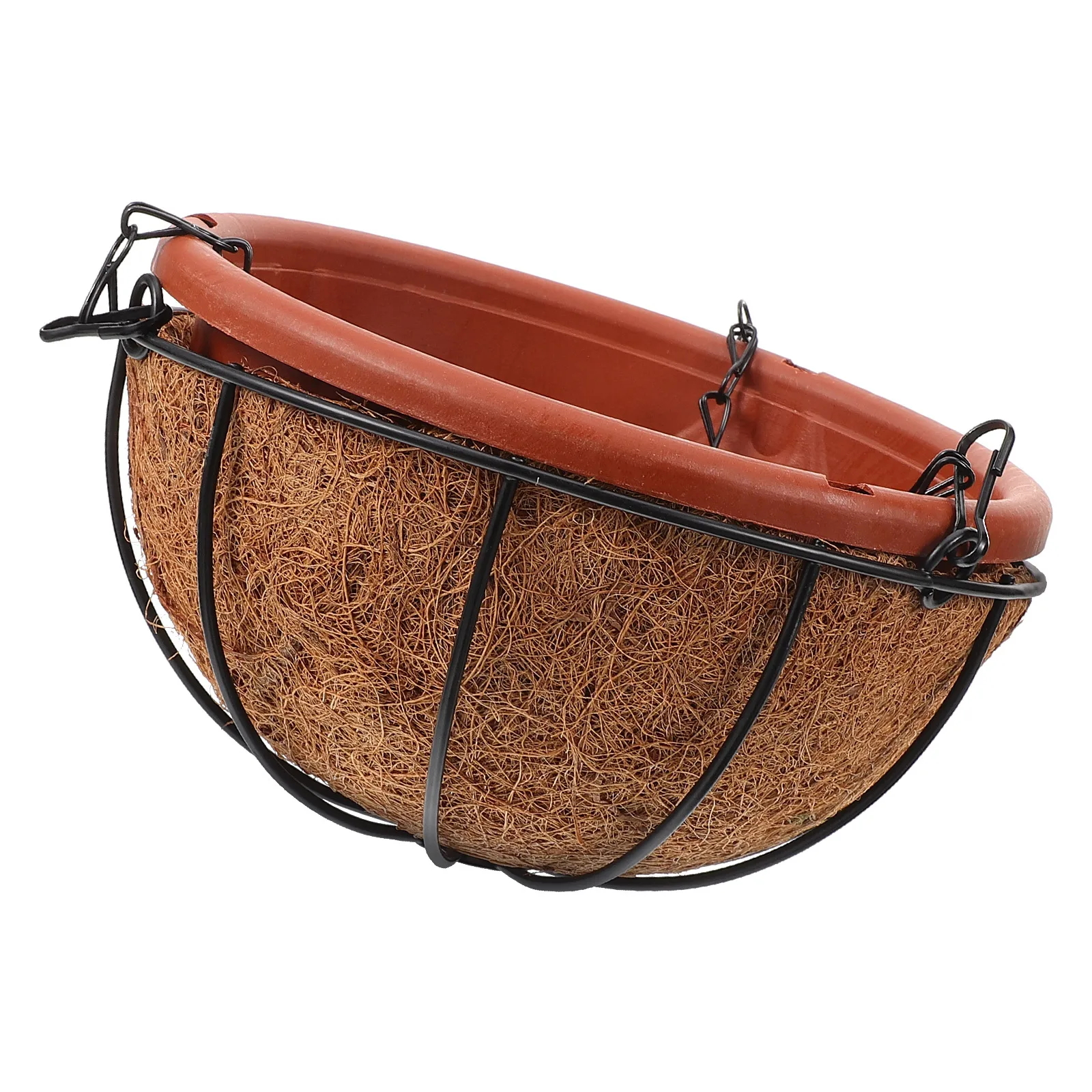 

Coconut Fiber Hanging Basket, Round Flower Pot Planter Holder For Indoor Outdoor Plants, Wall Mount Decorative Basket,