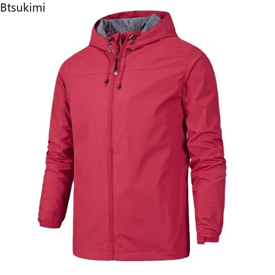 Outdoor Hiking Waterproof Jackets Men's Casual Sports Climbing Camping Fishing Hooded Coats Couple Clothes Windbreak Jackets 6XL