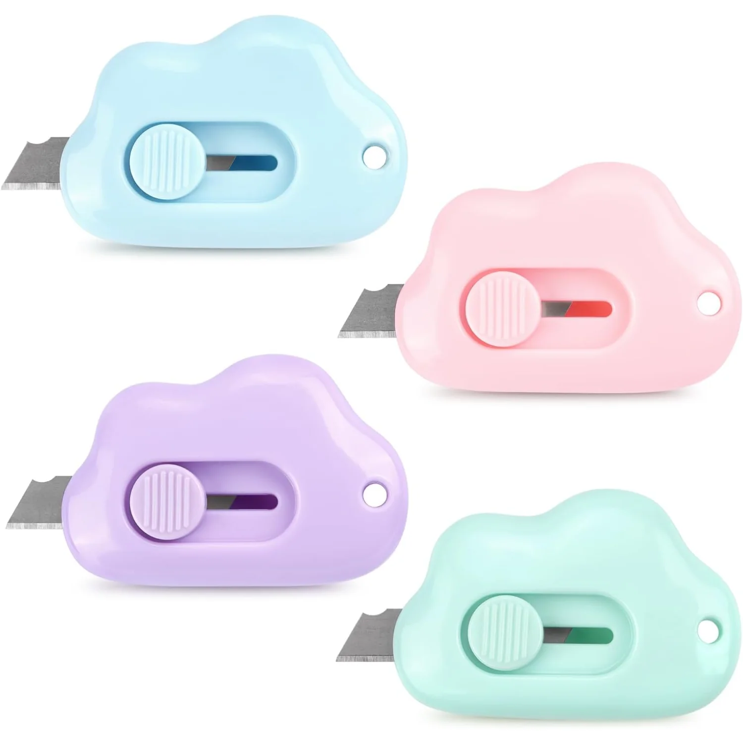 Cloud Retractable Letter Opener Envelope Slitter, Package Opener for Envelope Mail Letter  Paper DIY Projects, 6 Pack