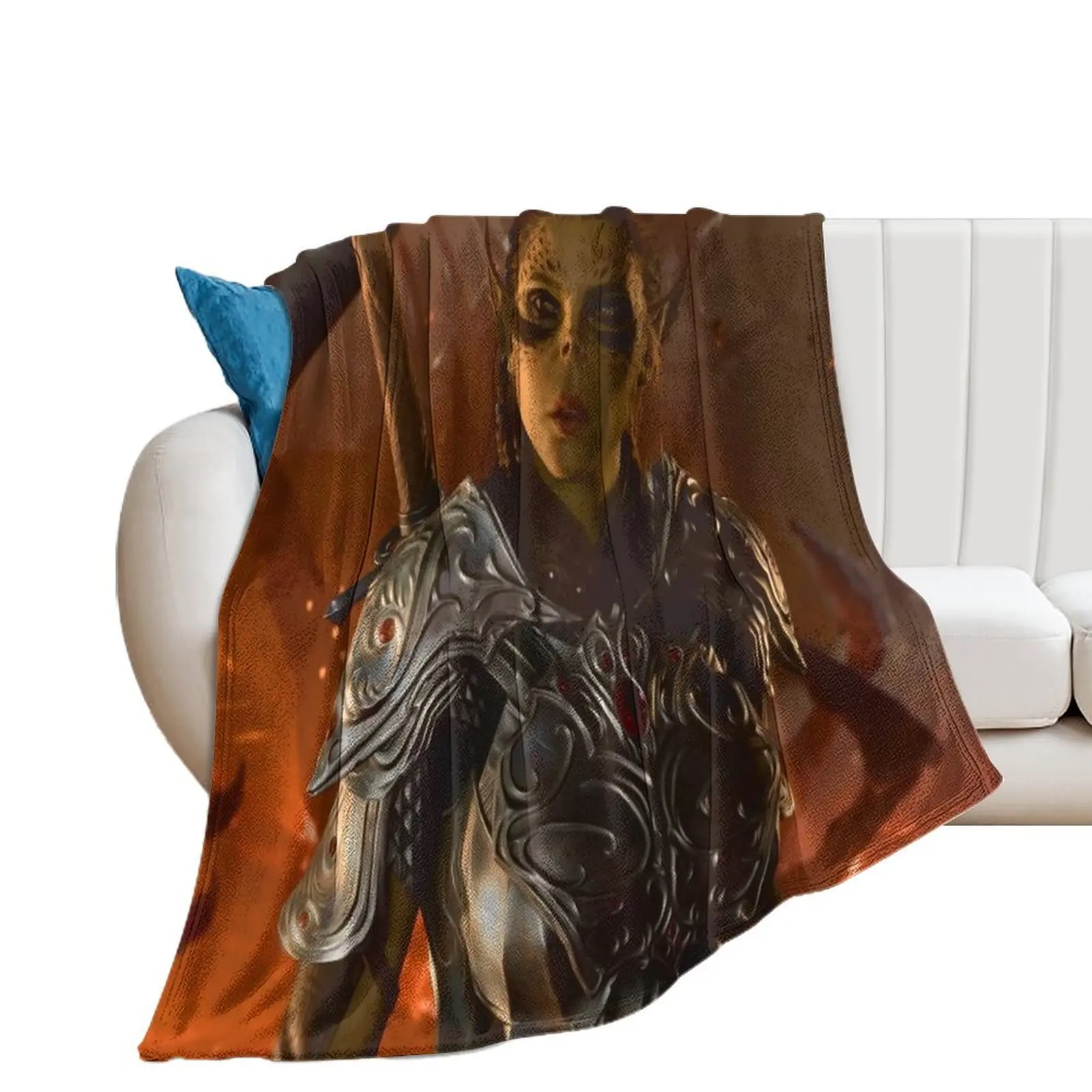 

Lae'zel Githyanki Fighter Adventurer close up Throw Blanket Sofas Winter beds Blankets