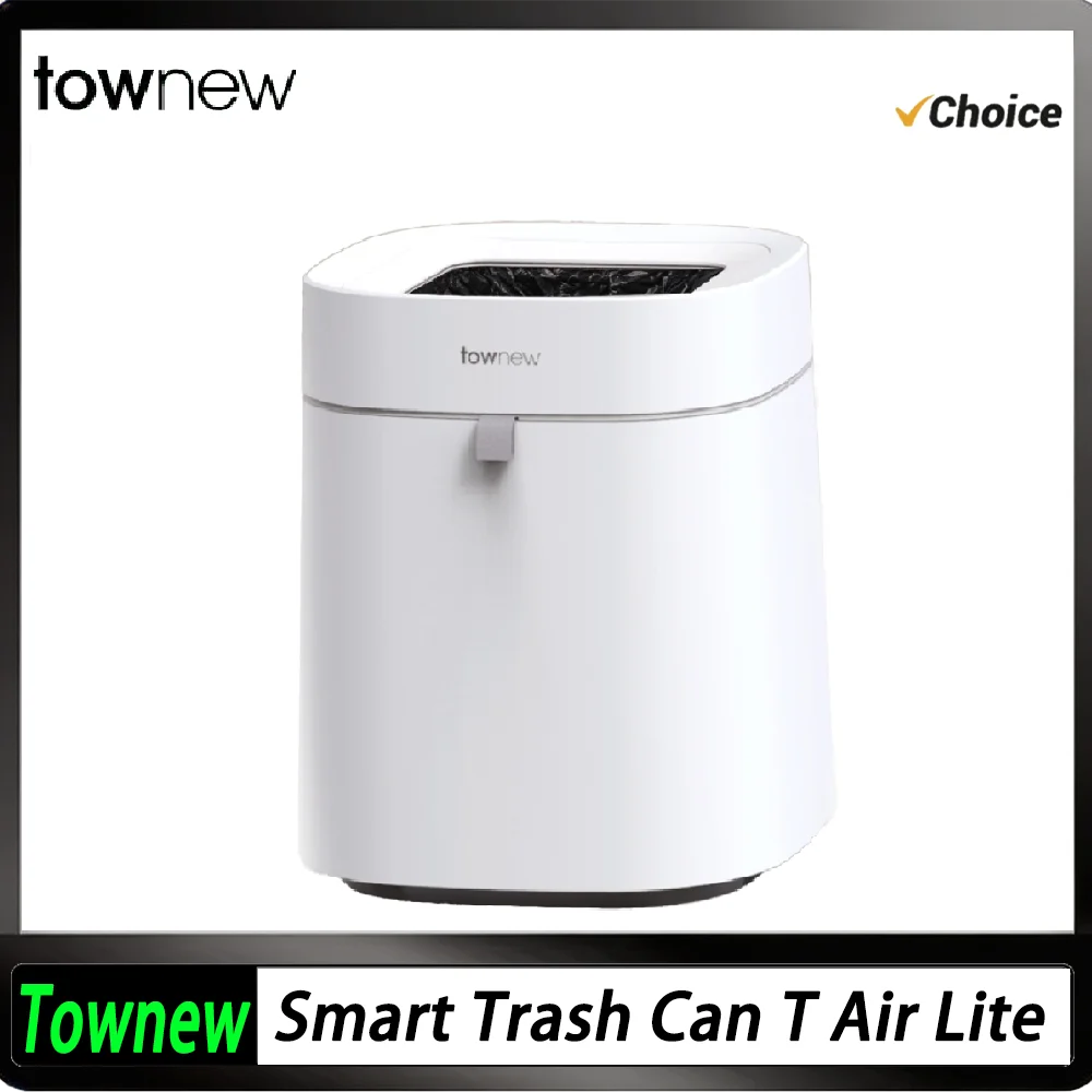 TOWNEW T Air Lite Smart Trash Can 16.6L Automatic Sealing Packing Sensor Bin USB-C Rechargeable Waterproof Garbage Can for Home